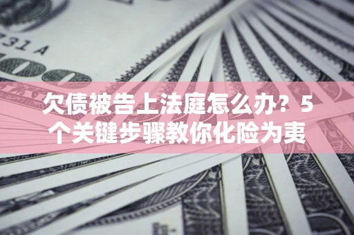 北京欠债被告上法庭怎么办？5个关键步骤教你化险为夷